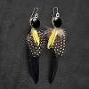 "Evening Out"-LTY Feather/Stone earrings