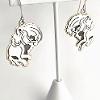 Sterling Silver, Overlay Earrings - "Bronco Blessings"