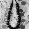 "The Flintstones meet the Jetsons Necklace & Earrings" Onyx and Silver 58cm